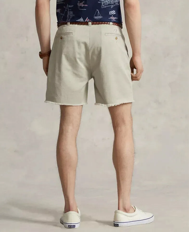 Polo Ralph Lauren Chino Shorts Men's 6" Burroughs Relaxed Fit Khaki Beige MXX145
