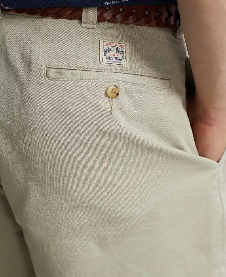 Polo Ralph Lauren Chino Shorts Men's 6" Burroughs Relaxed Fit Khaki Beige MXX145