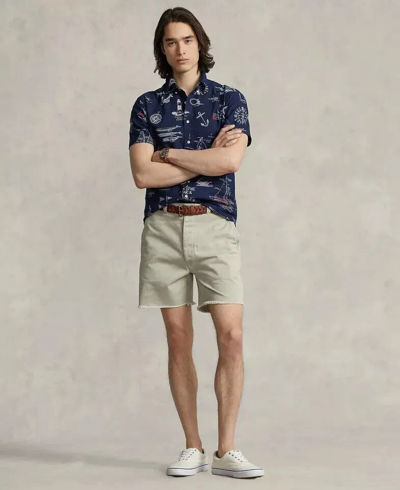 Polo Ralph Lauren Chino Shorts Men's 6" Burroughs Relaxed Fit Khaki Beige MXX145