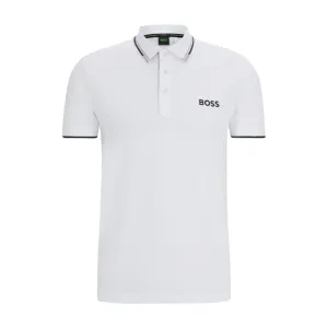 Polo shirt with contrast logos