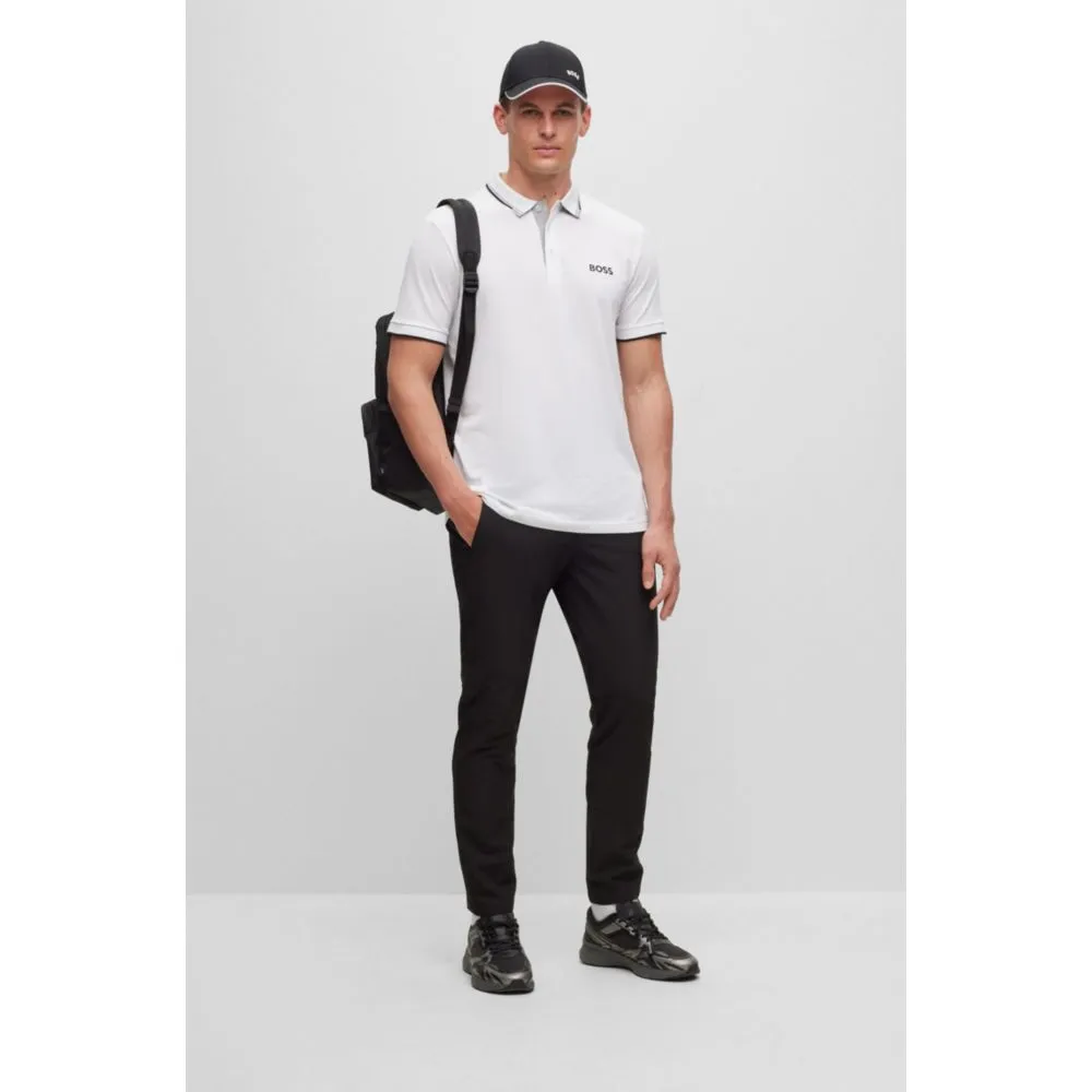 Polo shirt with contrast logos