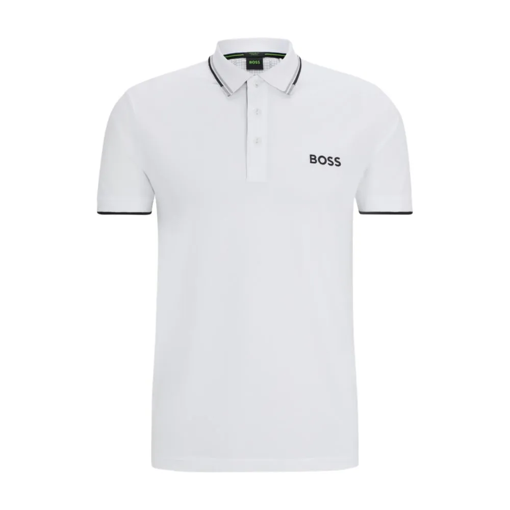 Polo shirt with contrast logos