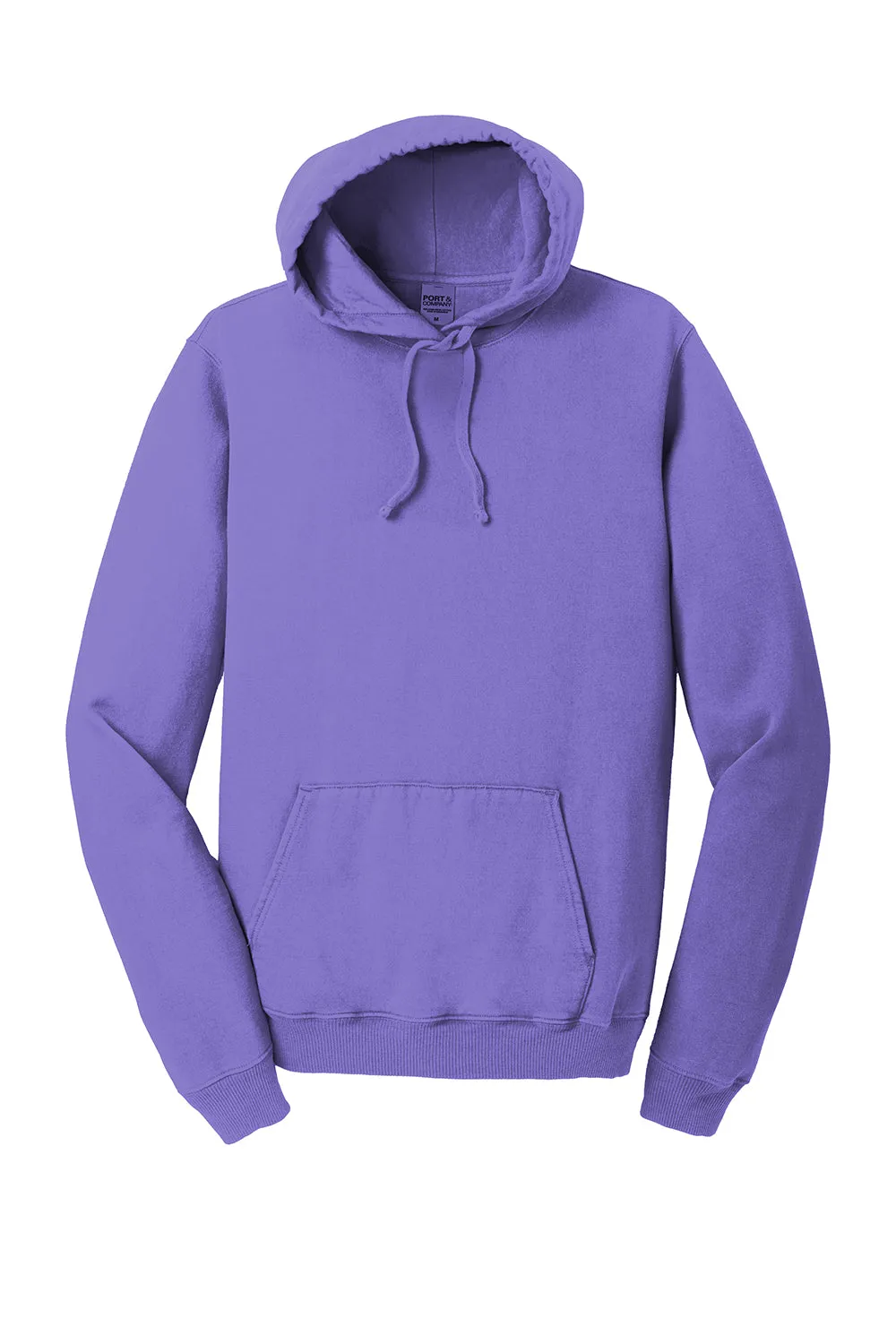 Port & Company Mens Beach Wash Fleece Hooded Sweatshirt Hoodie w/ Pouch Pocket - Amethyst Purple