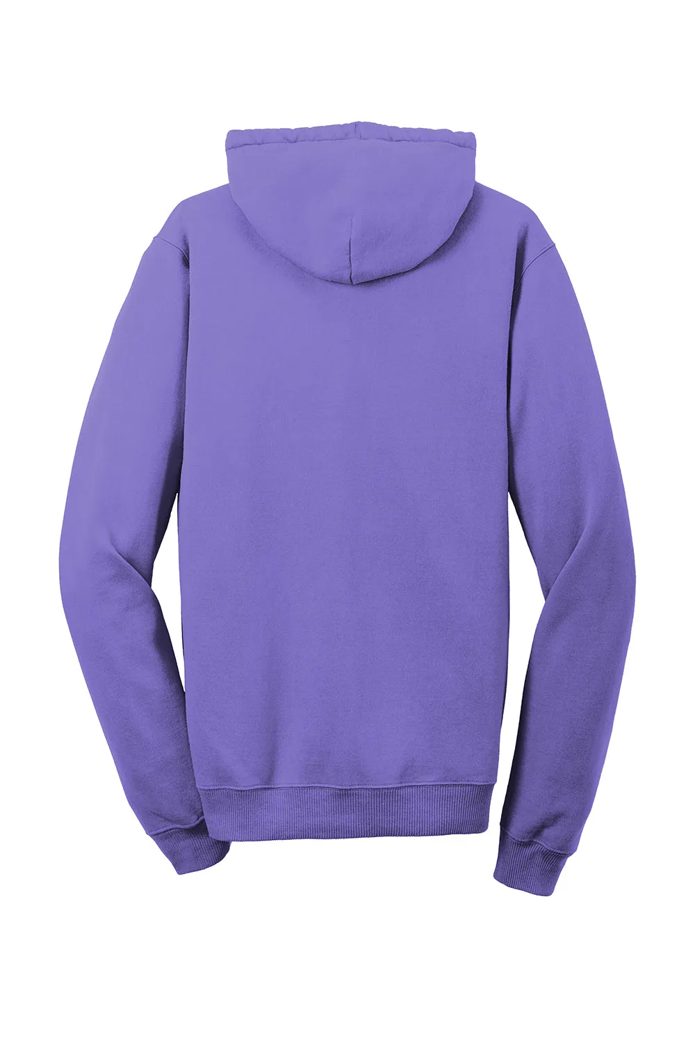 Port & Company Mens Beach Wash Fleece Hooded Sweatshirt Hoodie w/ Pouch Pocket - Amethyst Purple