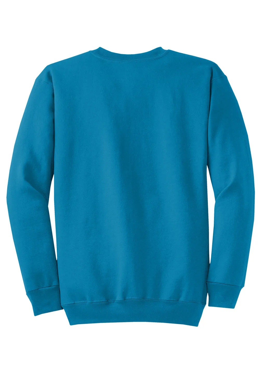 Port & Company Mens Core Pill Resistant Fleece Crewneck Sweatshirt - Neon Blue