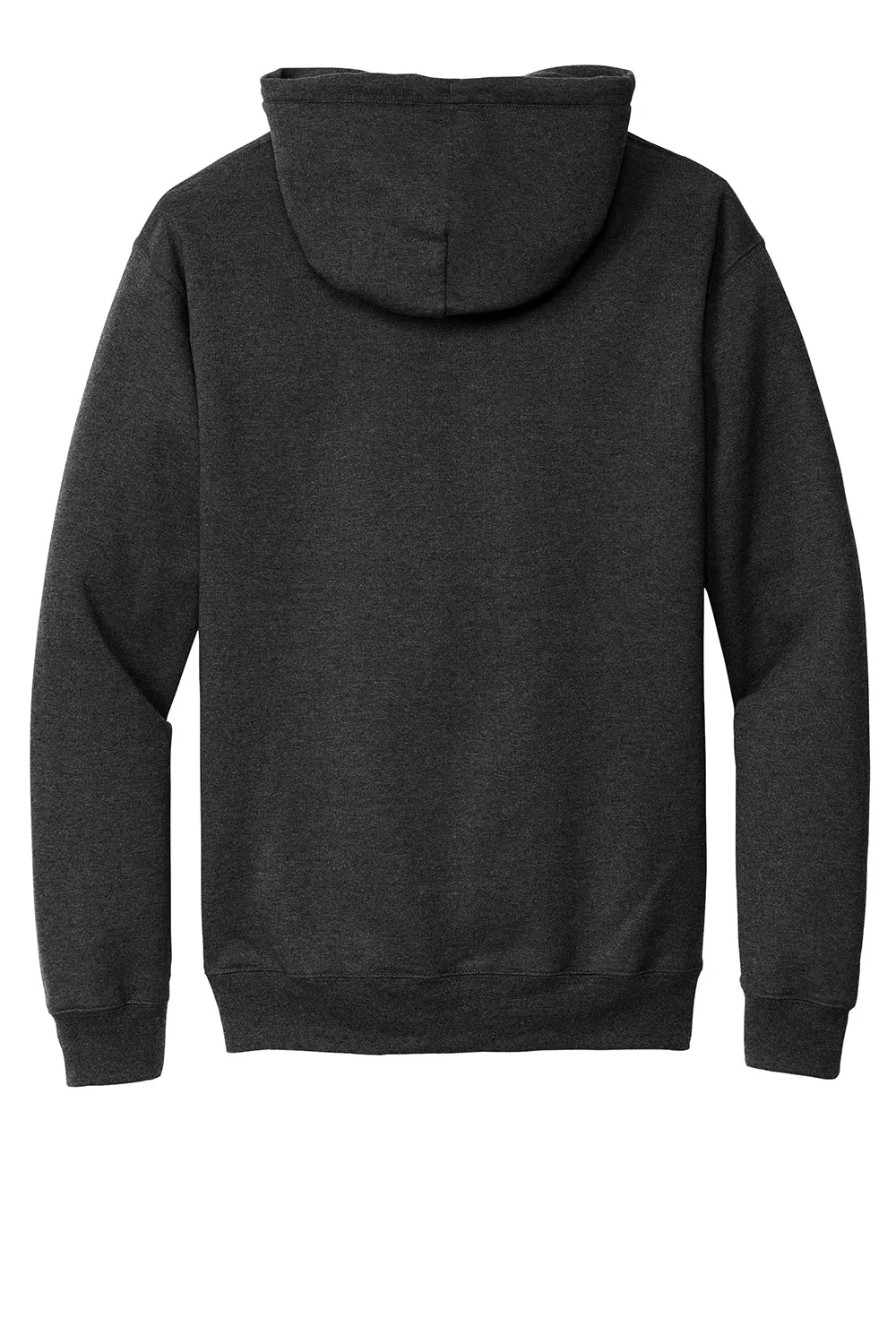 Port & Company Mens Essential Pill Resistant Fleece Hooded Sweatshirt Hoodie w/ Pouch Pocket - Heather Black