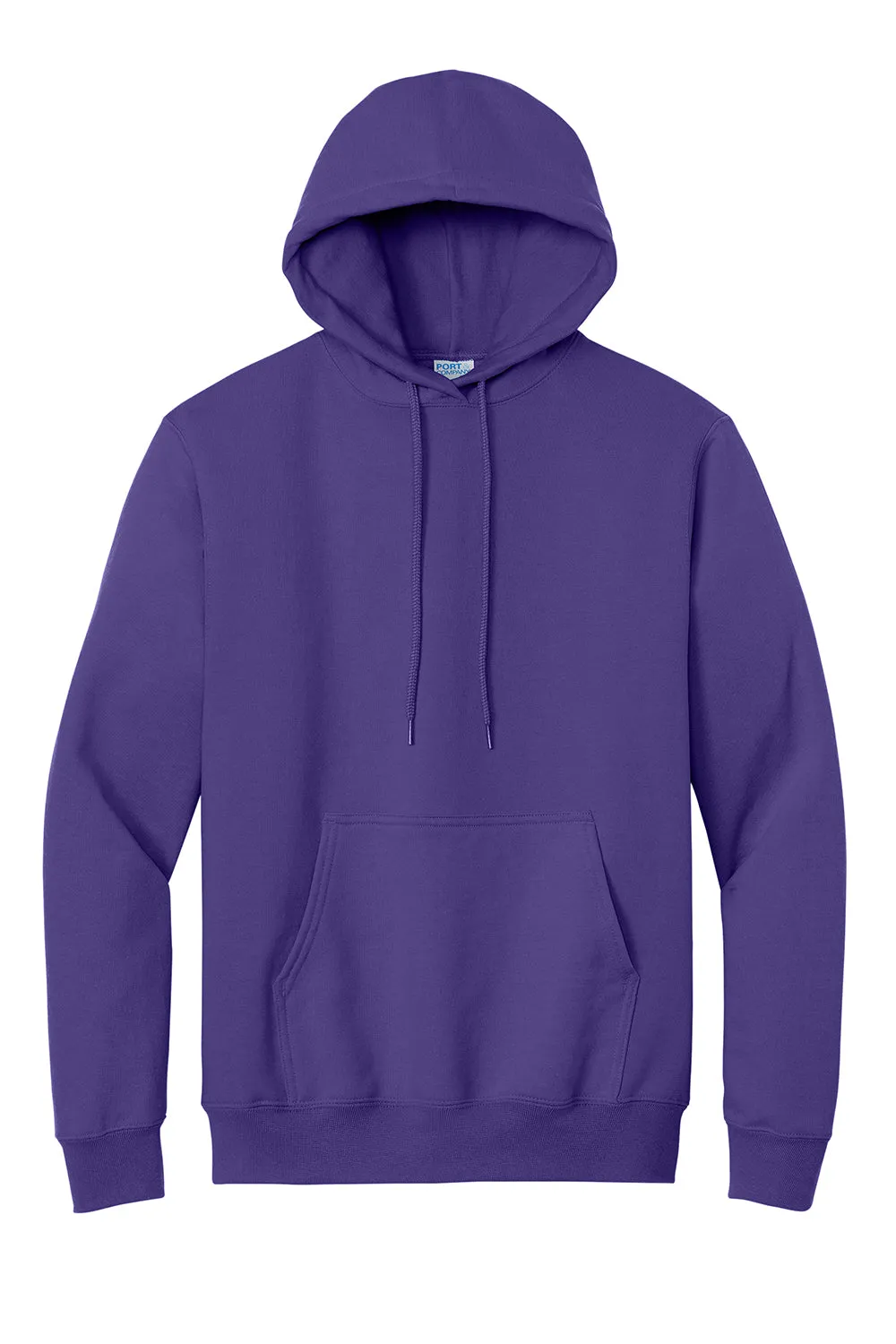 Port & Company Mens Essential Pill Resistant Fleece Hooded Sweatshirt Hoodie w/ Pouch Pocket - Purple
