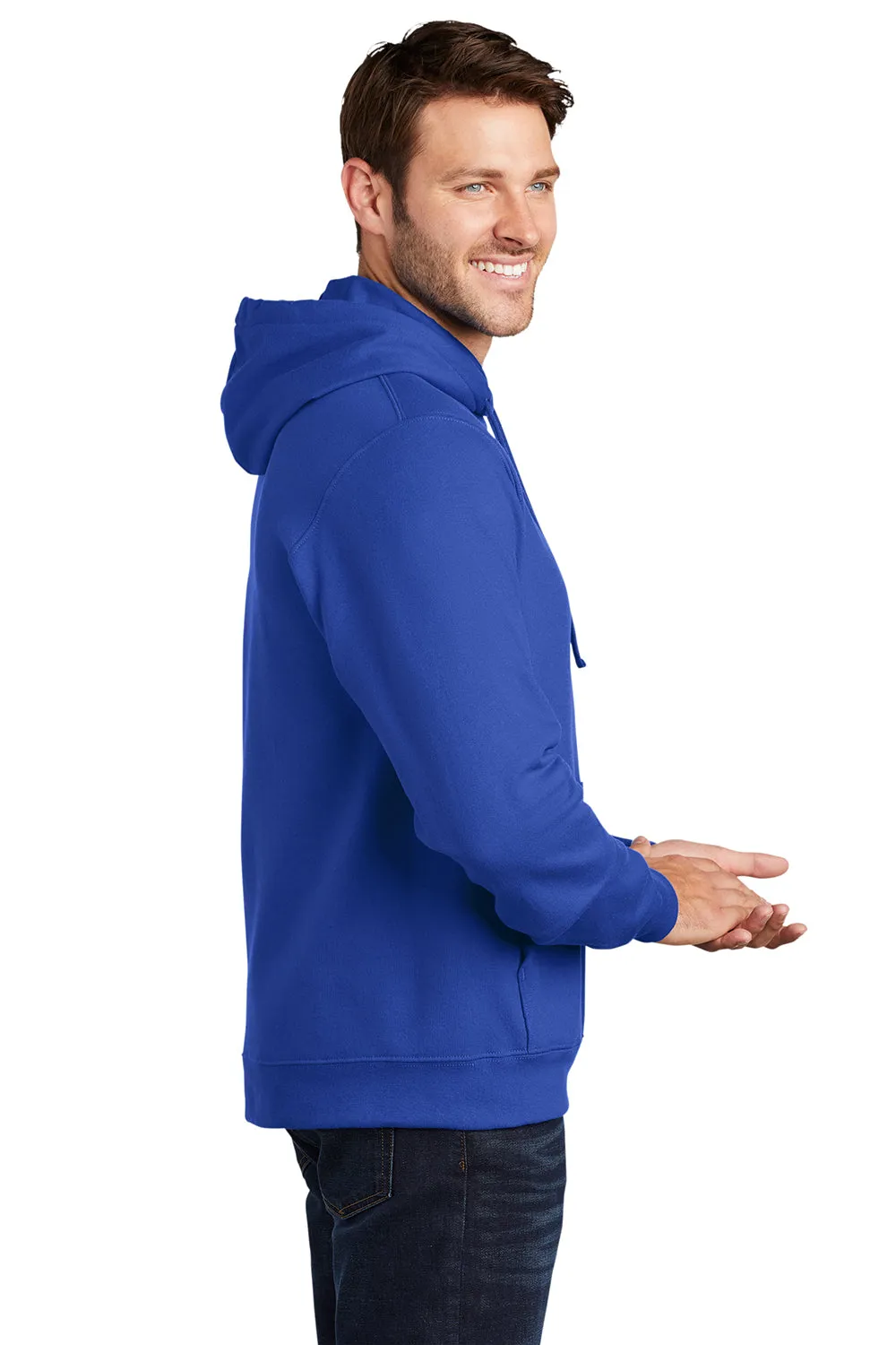 Port & Company Mens Fan Favorite Fleece Hooded Sweatshirt Hoodie w/ Pouch Pocket - True Royal Blue