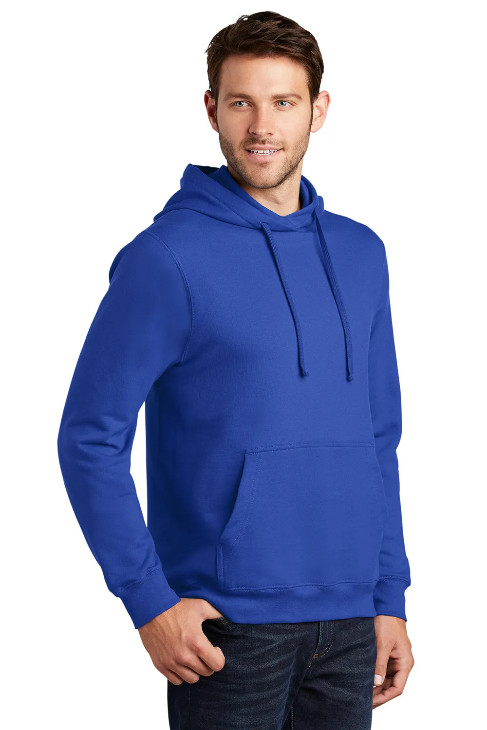 Port & Company Mens Fan Favorite Fleece Hooded Sweatshirt Hoodie w/ Pouch Pocket - True Royal Blue