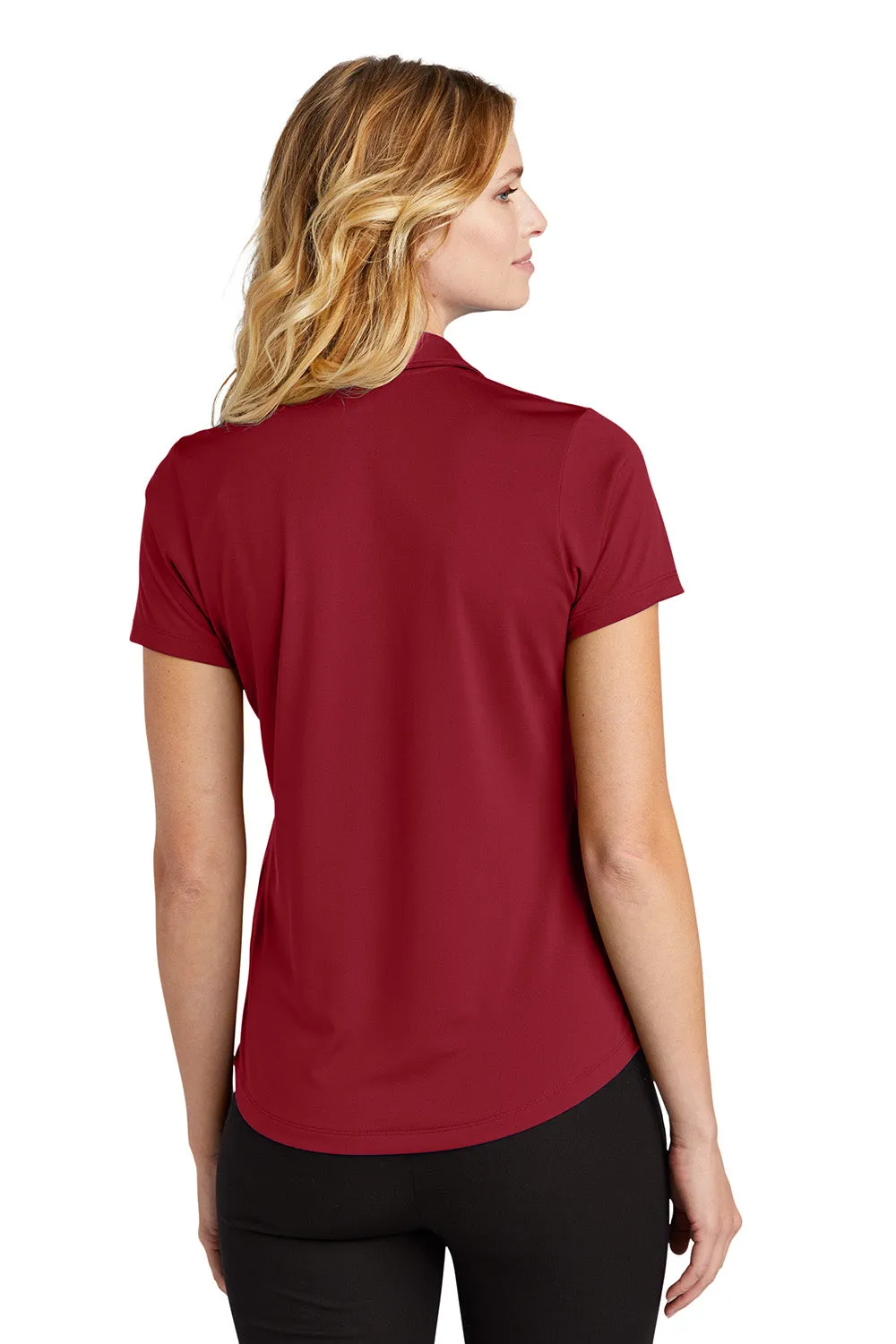 Port Authority Womens C-Free Performance Moisture Wicking Short Sleeve Polo Shirt - Rich Red