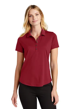 Port Authority Womens C-Free Performance Moisture Wicking Short Sleeve Polo Shirt - Rich Red
