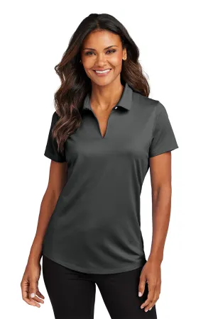 Port Authority Womens City Easy Care Moisture Wicking Short Sleeve Polo Shirt - Graphite Grey