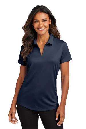 Port Authority Womens City Easy Care Moisture Wicking Short Sleeve Polo Shirt - River Navy Blue