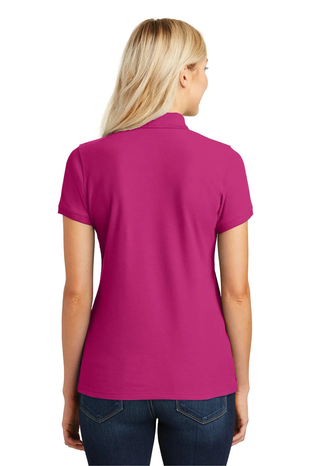 Port Authority Womens Core Classic Short Sleeve Polo Shirt - Azalea Pink