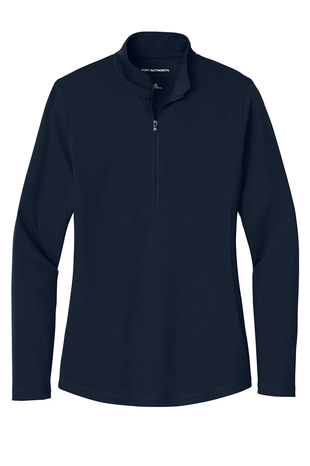Port Authority Womens Dry Zone Moisture Wicking Micro Mesh 1/4 Zip Sweatshirt - River Navy Blue