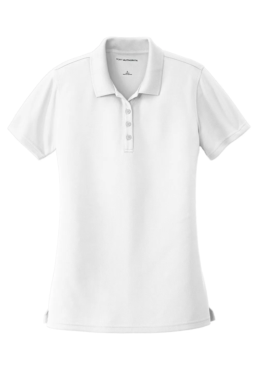 Port Authority Womens Dry Zone Moisture Wicking Short Sleeve Polo Shirt - White