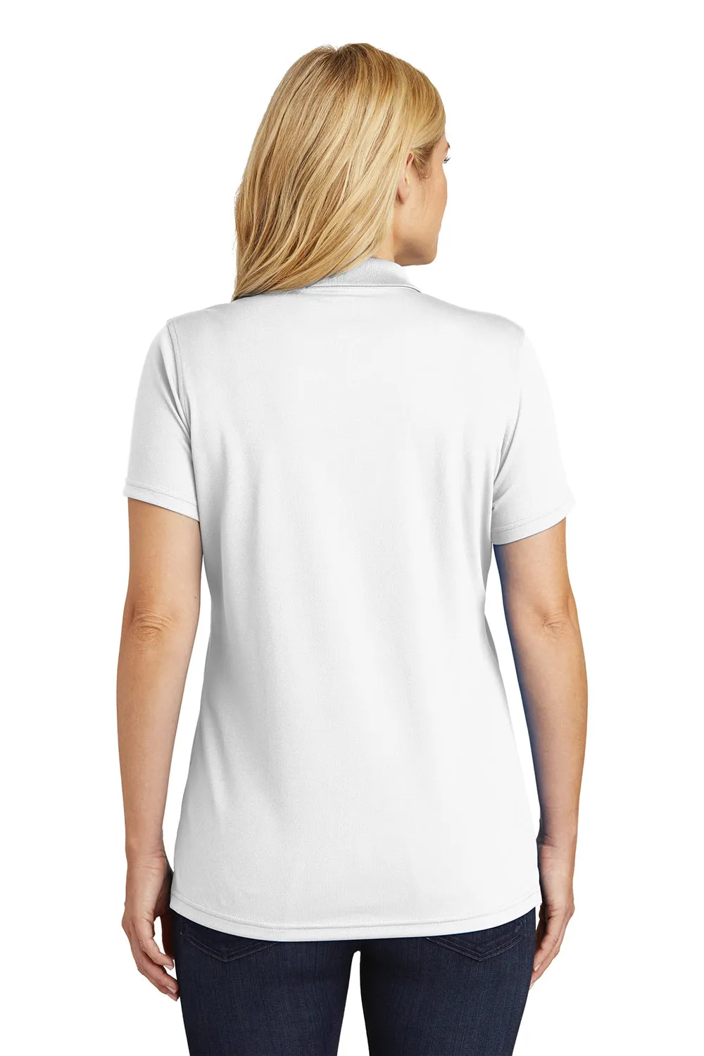 Port Authority Womens Dry Zone Moisture Wicking Short Sleeve Polo Shirt - White