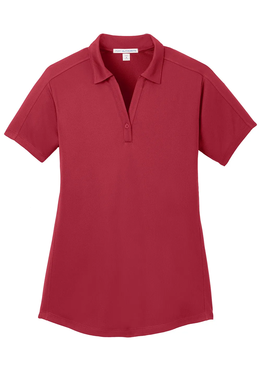Port Authority Womens Moisture Wicking Short Sleeve Polo Shirt - Rich Red