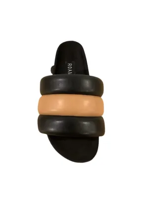 Puffy Slipper In Black/tan