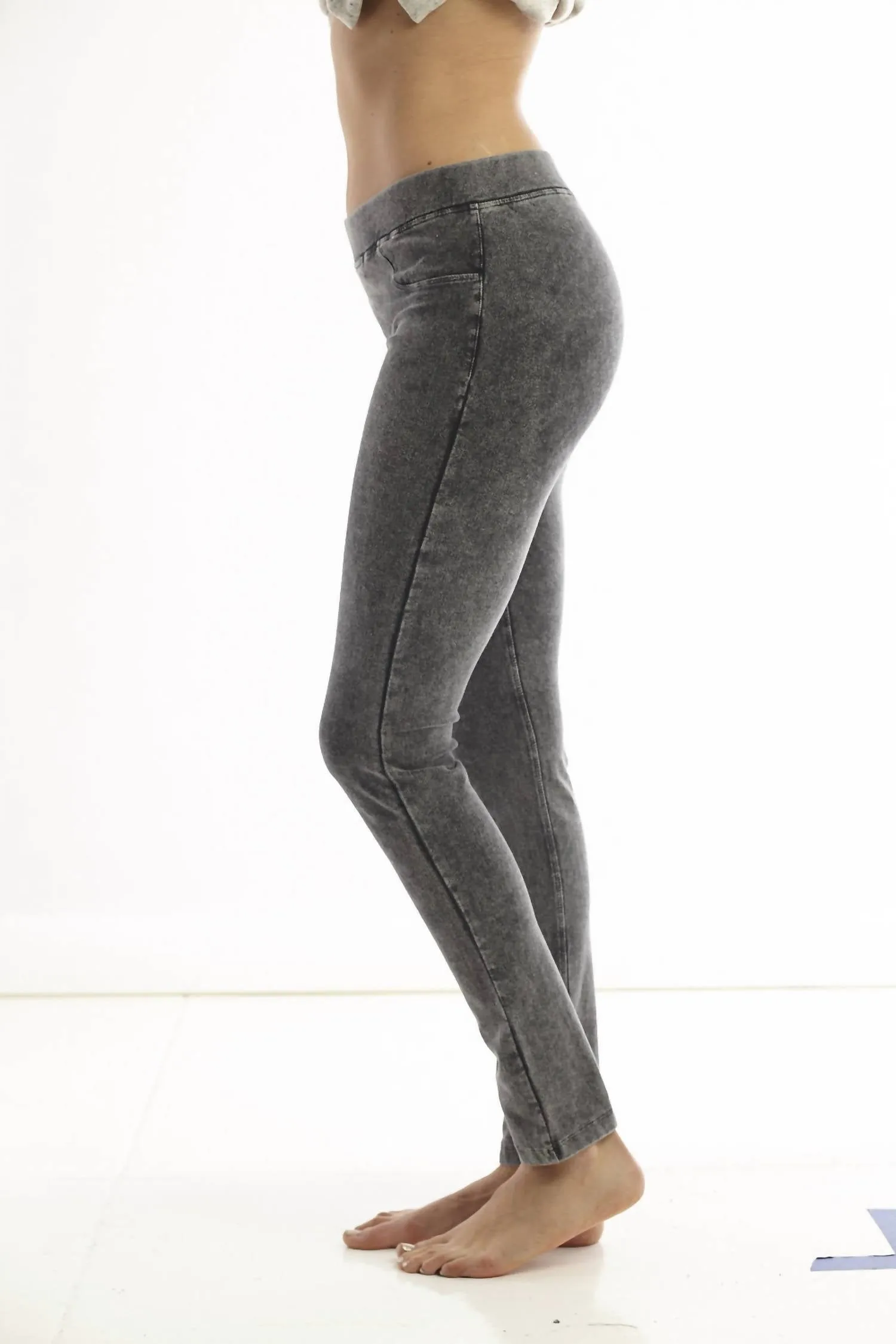 Pull-On Jeggins In Charcoal