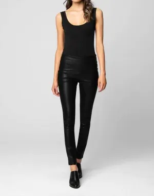 Pull On Pussy Cat Faux Leather Legging In Black