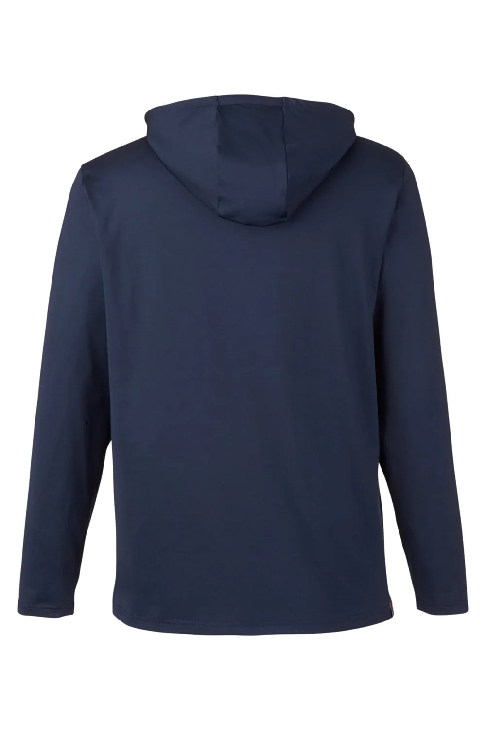 Puma Mens Volition Moisture Wicking Striped Hooded Sweatshirt Hoodie w/ Pocket - Navy Blue