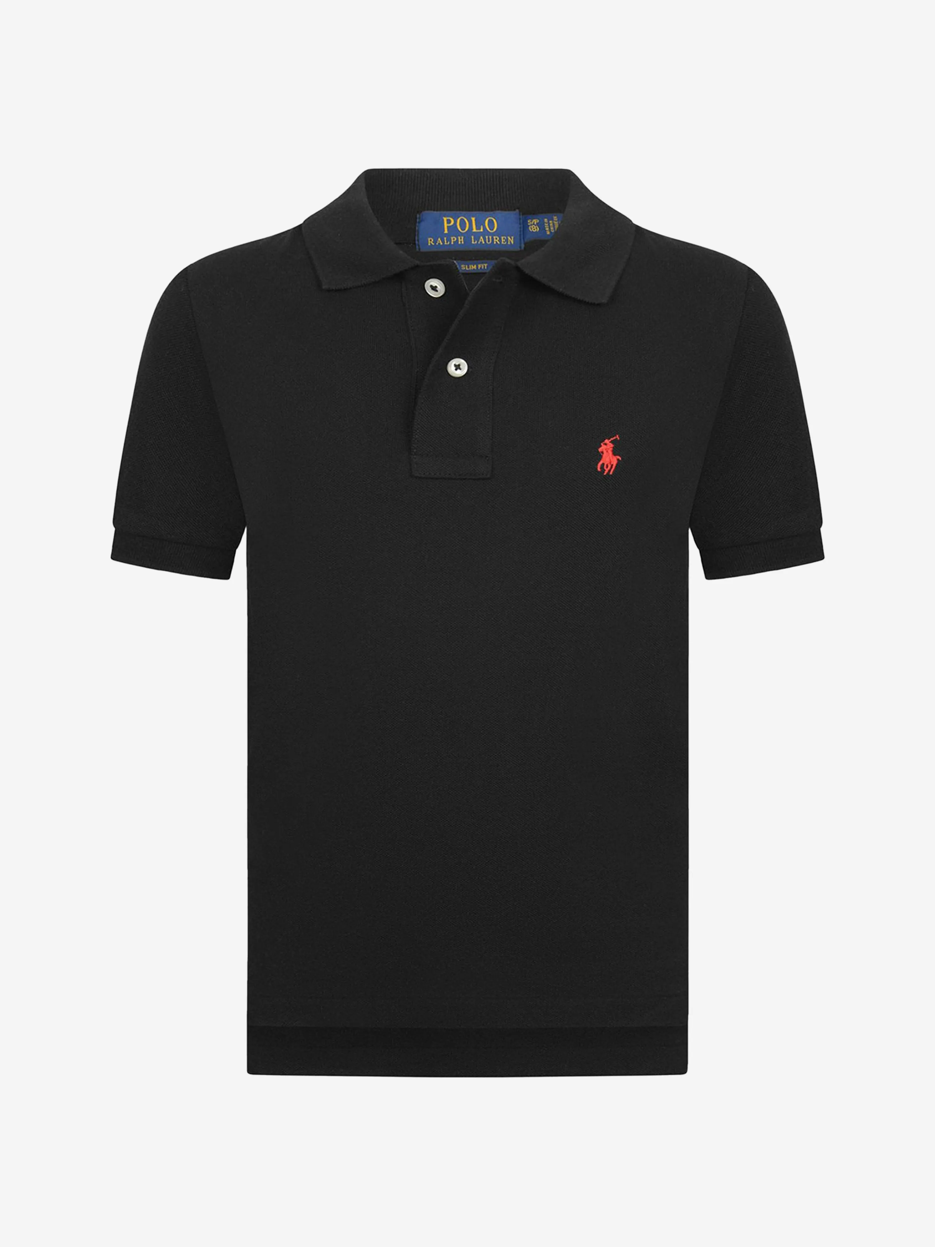 Ralph Lauren Boys Custom Fit Polo Shirt in Black