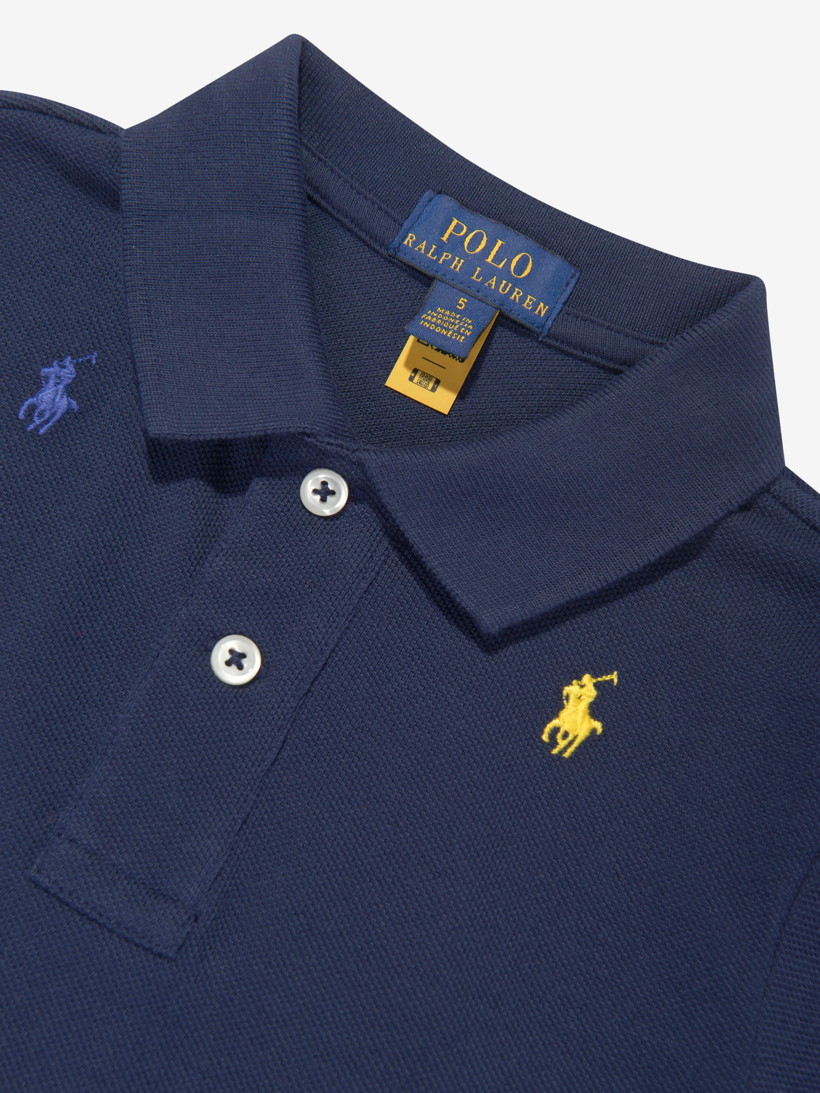 Ralph Lauren Boys Logo Polo Shirt in Navy
