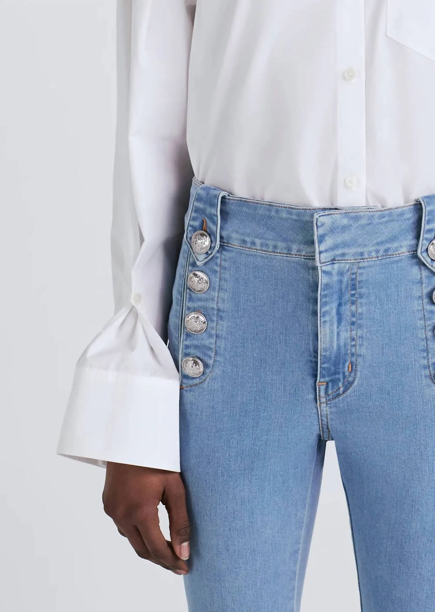 Robertson Crop Flare Jeans In Dover Light