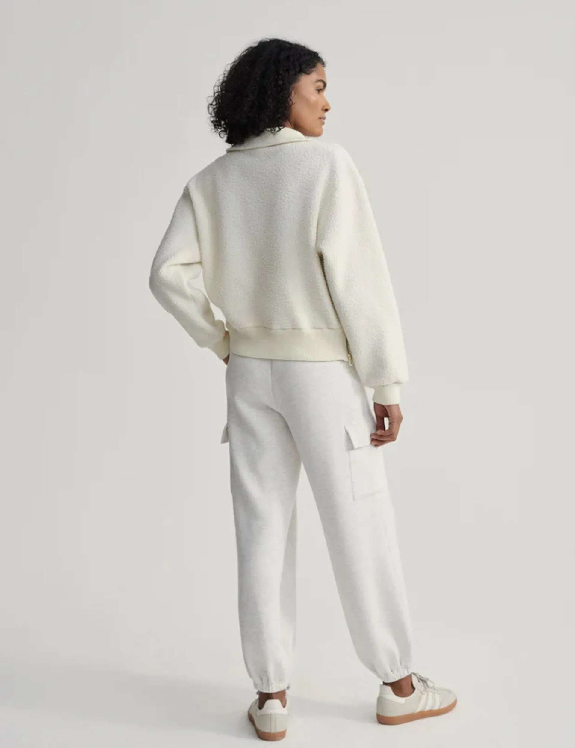 Roselle Half Zip Fleece - Egret