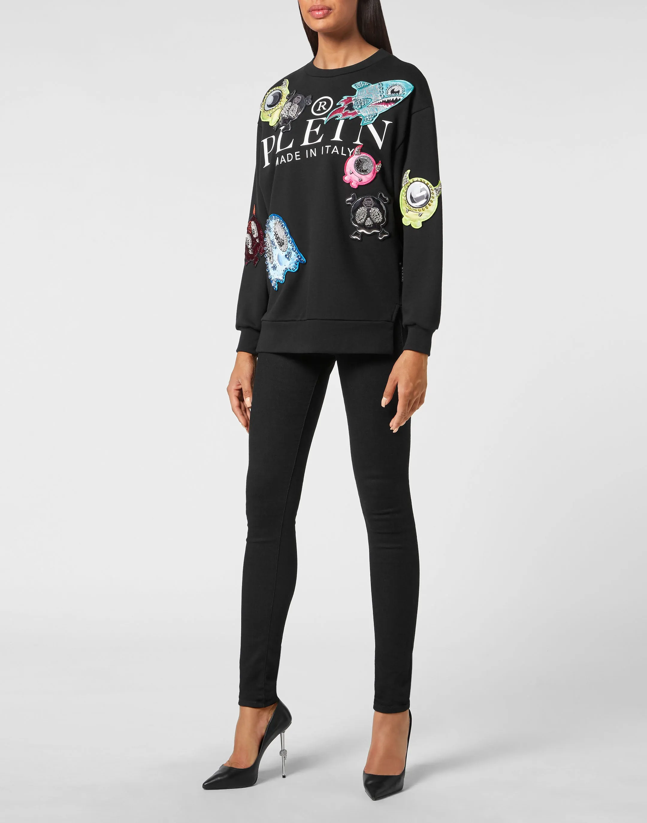 Roundneck Pullover Monsters with Crystals