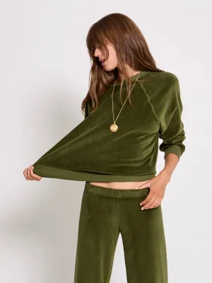 Samos Oversized Sweatshirt In Velour In Dunmore
