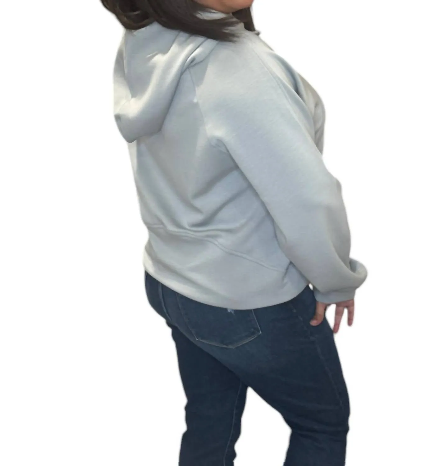 Scuba Half-Zip Hooded In Cloud