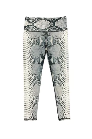 Snake Print Leggings In Grey
