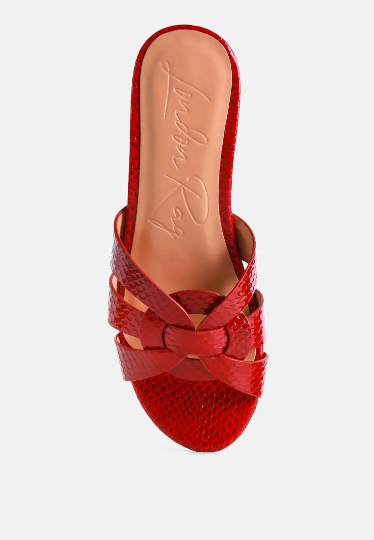 sonnet low heel slide sandals