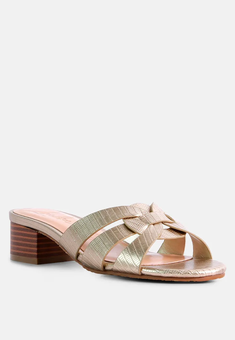 sonnet low heel slide sandals