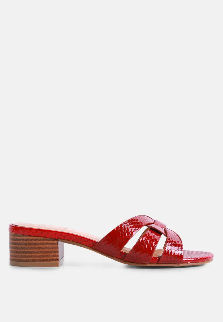 sonnet low heel slide sandals