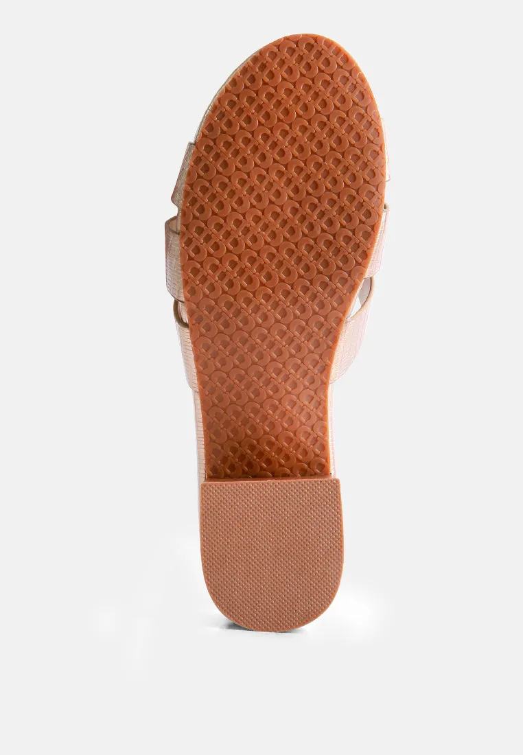 sonnet low heel slide sandals