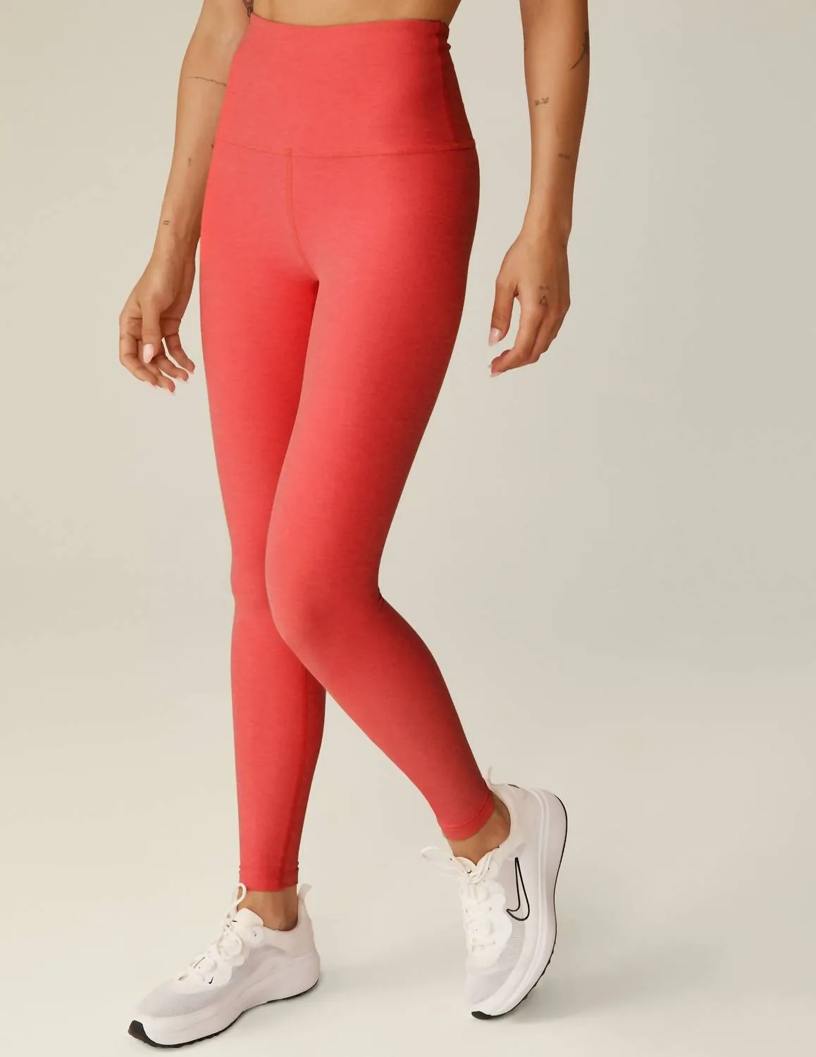 Spacedye Caught In The Midi Legging In Coral Glow Heather