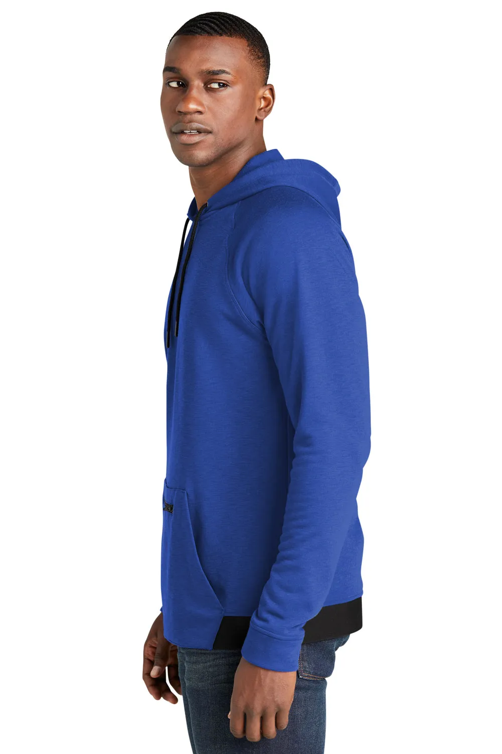 Sport-Tek Mens Strive PosiCharge Hooded Sweatshirt Hoodie w/ Pouch Pocket - True Royal Blue
