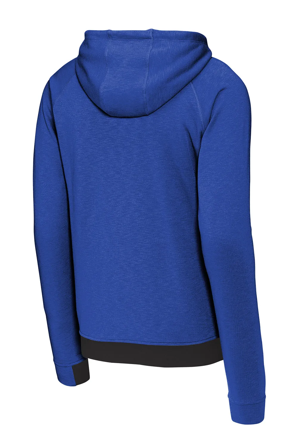 Sport-Tek Mens Strive PosiCharge Hooded Sweatshirt Hoodie w/ Pouch Pocket - True Royal Blue