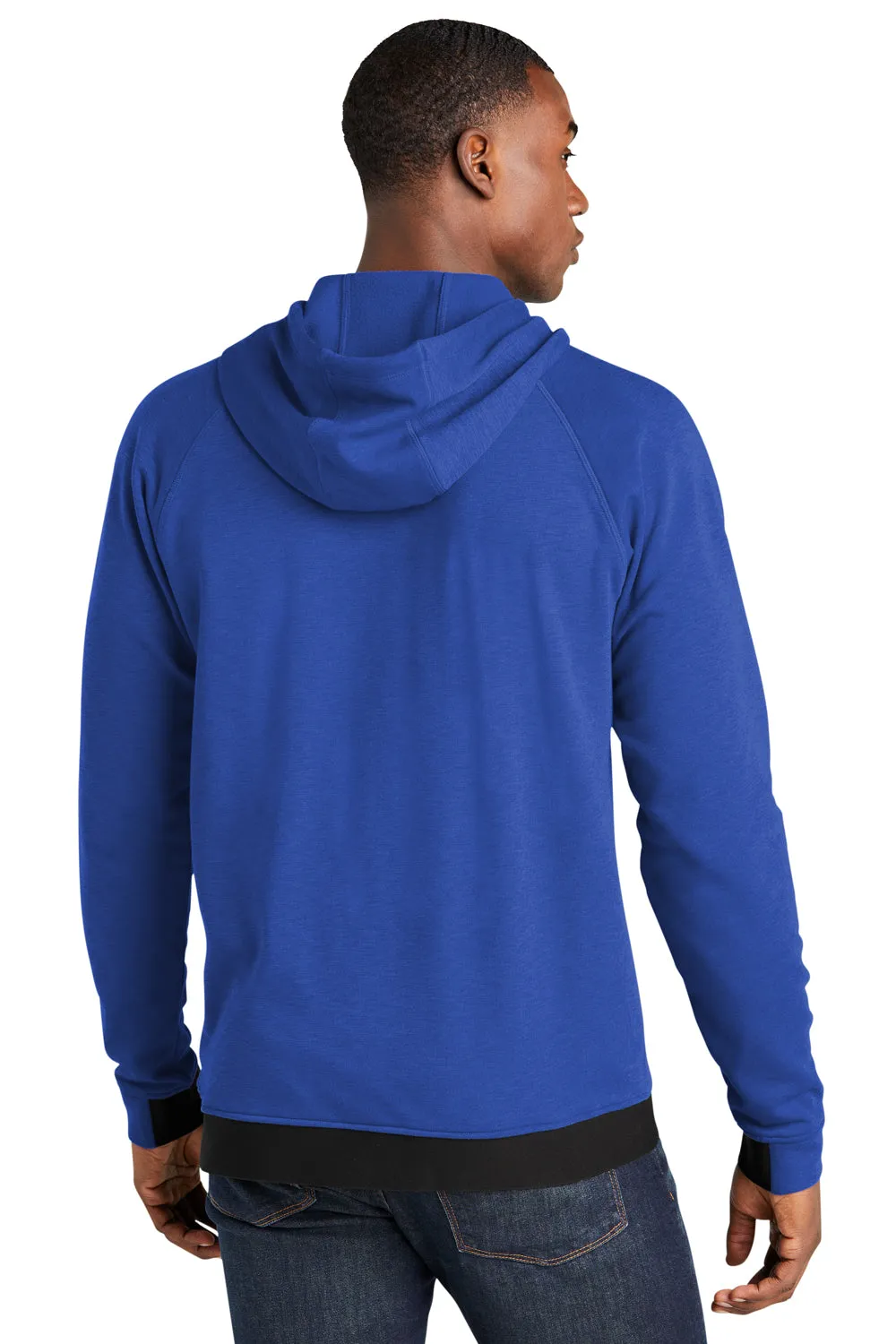 Sport-Tek Mens Strive PosiCharge Hooded Sweatshirt Hoodie w/ Pouch Pocket - True Royal Blue