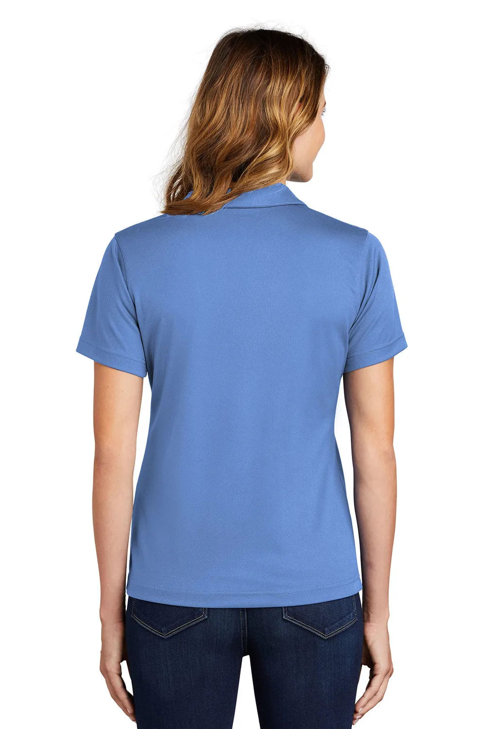 Sport-Tek Womens Dri-Mesh Moisture Wicking Short Sleeve Polo Shirt - Blueberry