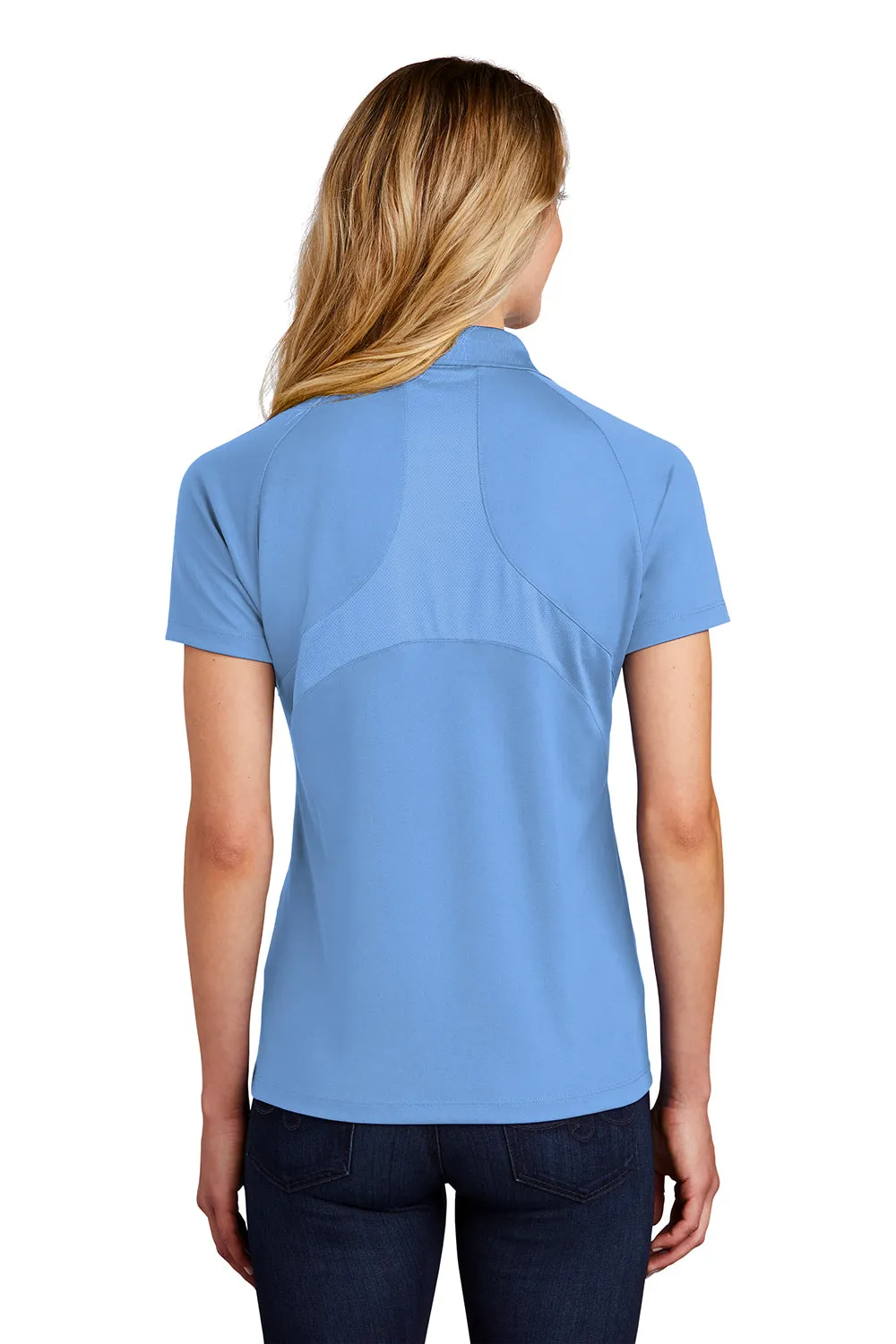 Sport-Tek Womens Dri-Mesh Moisture Wicking Short Sleeve Polo Shirt - Carolina Blue