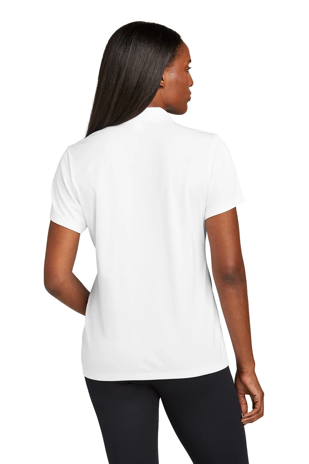 Sport-Tek Womens Moisture Wicking Re-Compete Short Sleeve Polo Shirt - White