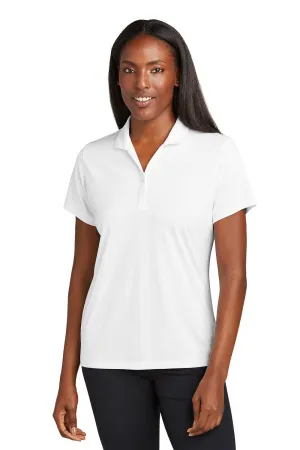 Sport-Tek Womens Moisture Wicking Re-Compete Short Sleeve Polo Shirt - White