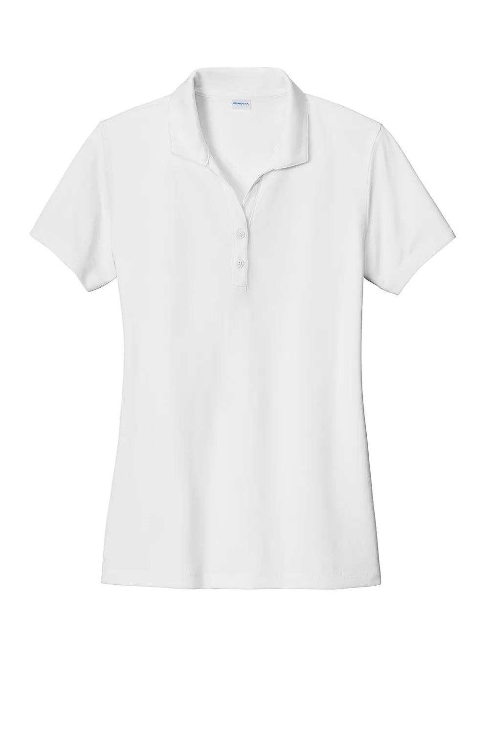 Sport-Tek Womens Moisture Wicking Re-Compete Short Sleeve Polo Shirt - White