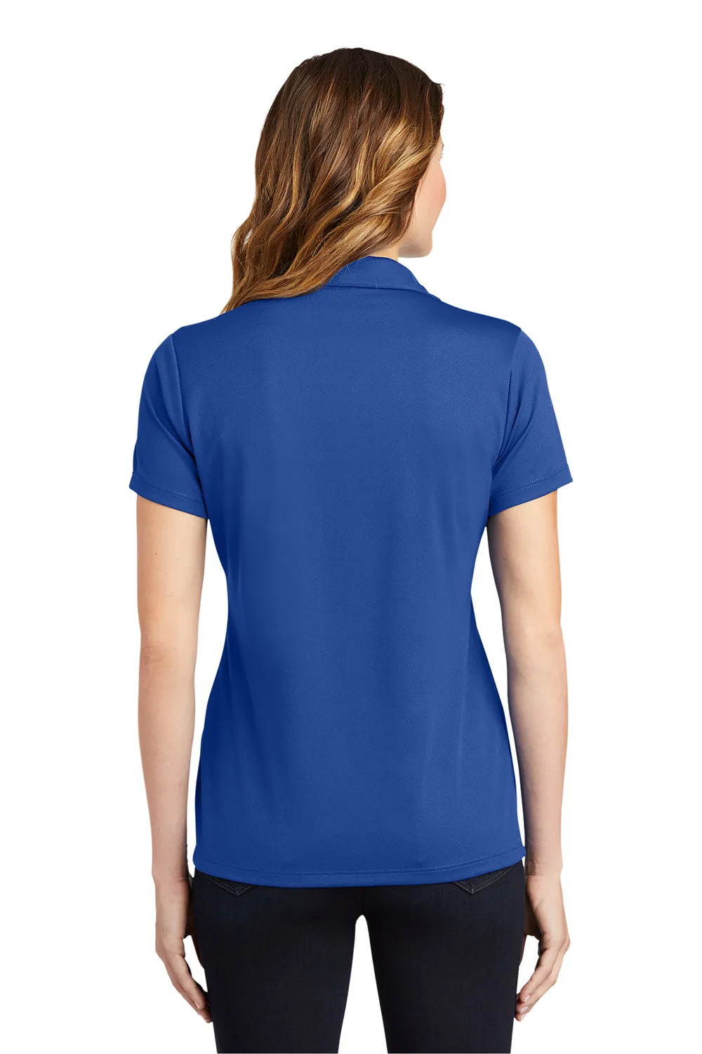 Sport-Tek Womens RacerMesh Moisture Wicking Short Sleeve Polo Shirt - True Royal Blue