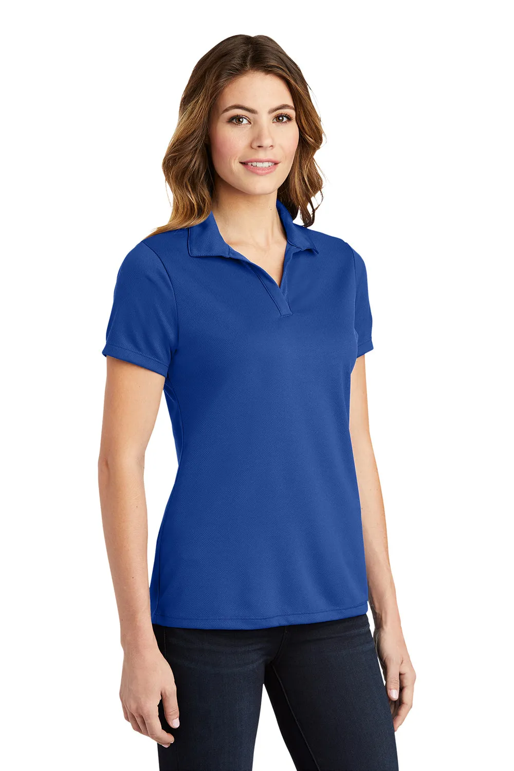 Sport-Tek Womens RacerMesh Moisture Wicking Short Sleeve Polo Shirt - True Royal Blue