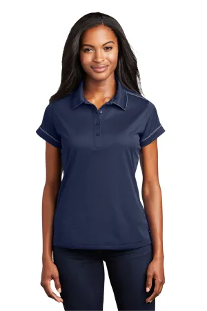 Sport-Tek Womens Sport-Wick Moisture Wicking Short Sleeve Polo Shirt - True Navy Blue - Closeout